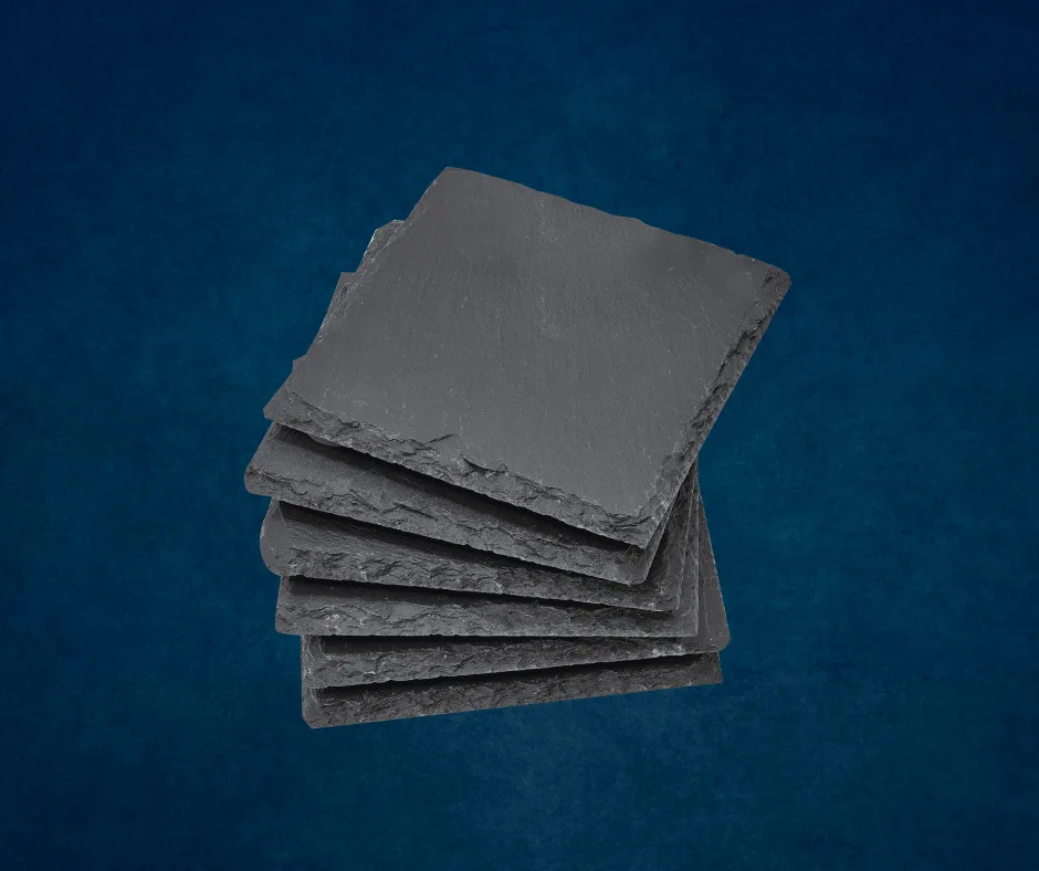 Branded slate coaster gift set
